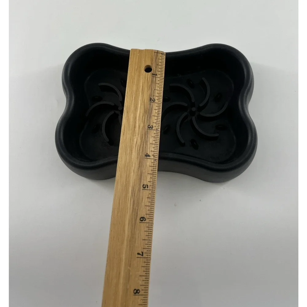 Silicone Slow Feeder Dog Bowl Black Bone Pattern | Food-Grade Non-Slip Dog Dish